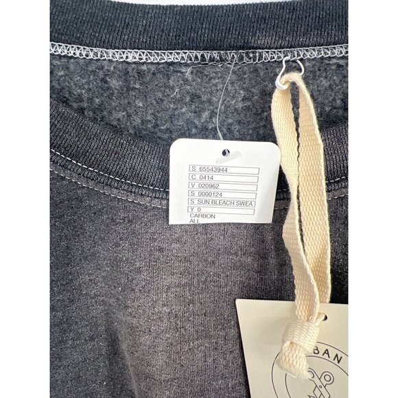 Urban Renewal Recycled Sun Bleached Crew Neck Sweatshirt In Charcoal Size Medium - Picture 2 of 3